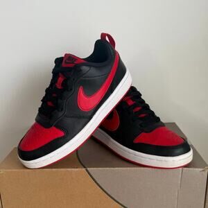 Nike Court Borough Red/Black Kids Sneakers - SZ 4 Y